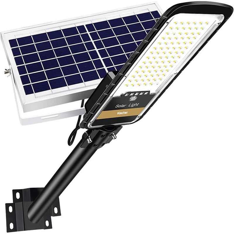Lámpara Solar LED Monocristalina con Control Remoto - IP67 Impermeable - Luz Blanca 6500K - Para Exteriores